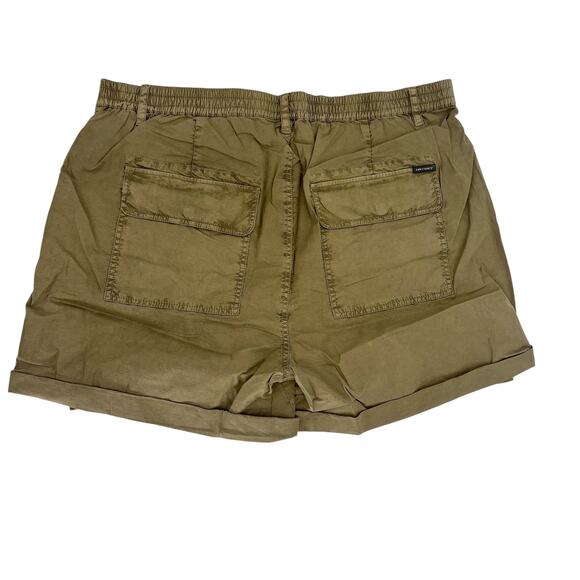 SANCTUARY Shorts Size 16W / Size 16 Cali Short Olive Green Pockets High Waist - Picture 4 of 6